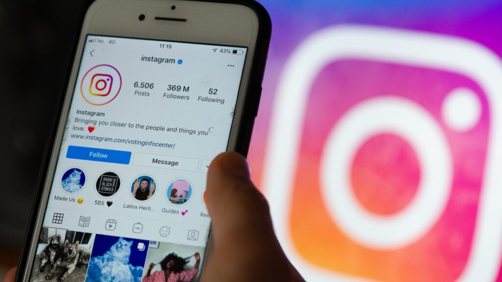 Instagram is a social media app that allows users to share photos and videos with their followers.