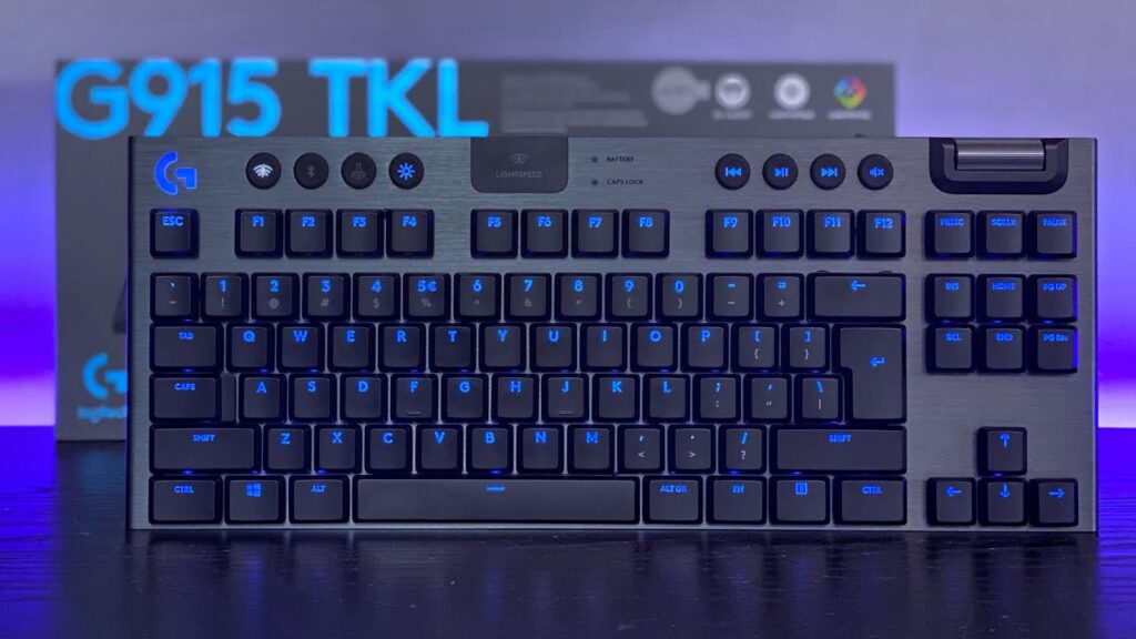 Logitech G915 TKL is a wireless gaming keyboard that is designed to provide a responsive and lag-free gaming experience.