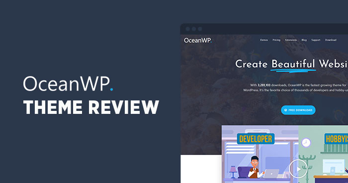 OceanWP is a lightweight theme that is optimized for speed and performance.