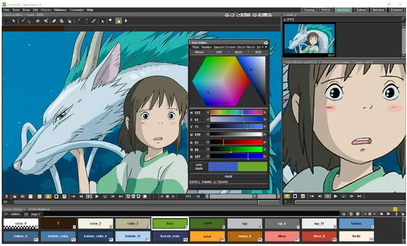 OpenToonz is a free and open-source 2D animation software that offers a range of features.
