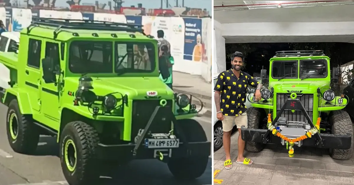 Cricketer Surya Kumar Yadav spotted driving his custom-built Nissan 1-ton in Mumbai [Video]