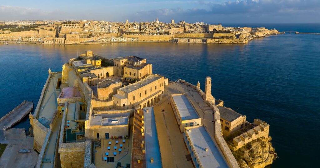 Fort St. Angelo is a popular tourist attraction that offers stunning views of the Mediterranean Sea and the city of Valletta.