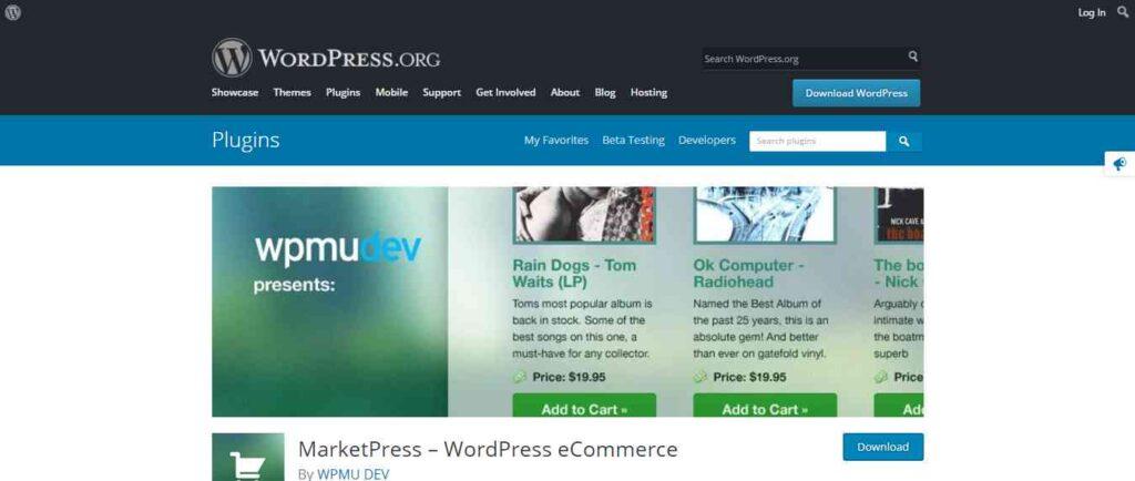 MarketPress is a free WordPress ecommerce plugin that's easy to use and highly customizable.