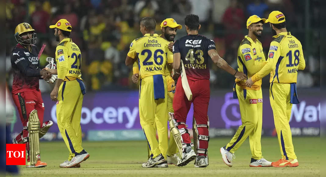 RCB vs CSK Highlights: Chennai Super Kings beat Royal Challengers Bangalore by 8 runs in a high-scoring thriller | Cricket News - Times of India