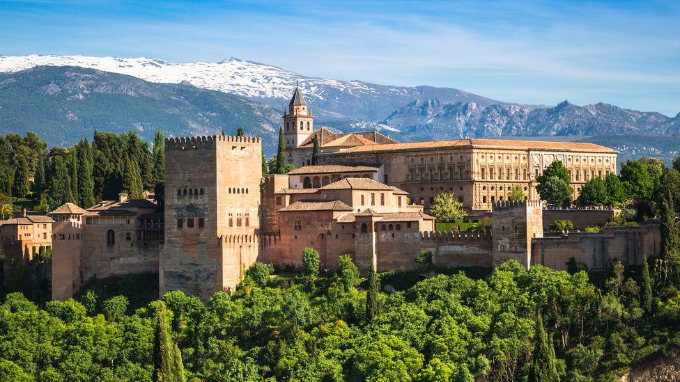 The Alhambra is a medieval fortress and palace complex located in Granada, Spain.