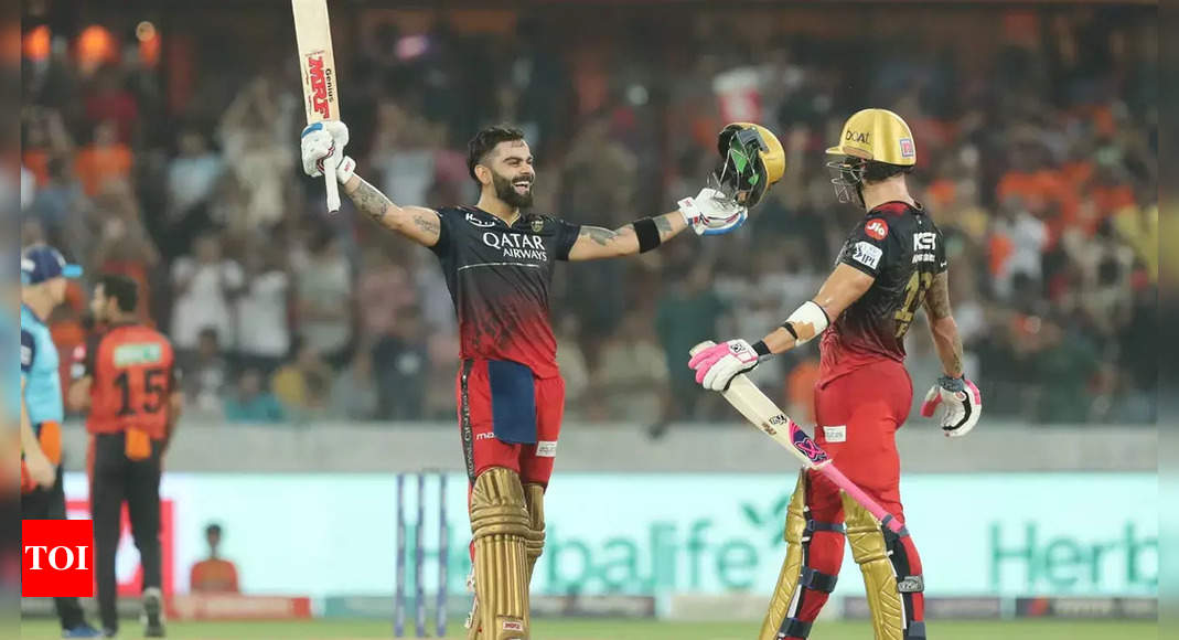 SRH vs RCB Highlights: Virat Kohli's record-equalling ton boosts Royal Challengers Bangalore's playoffs hopes | Cricket News - Times of India