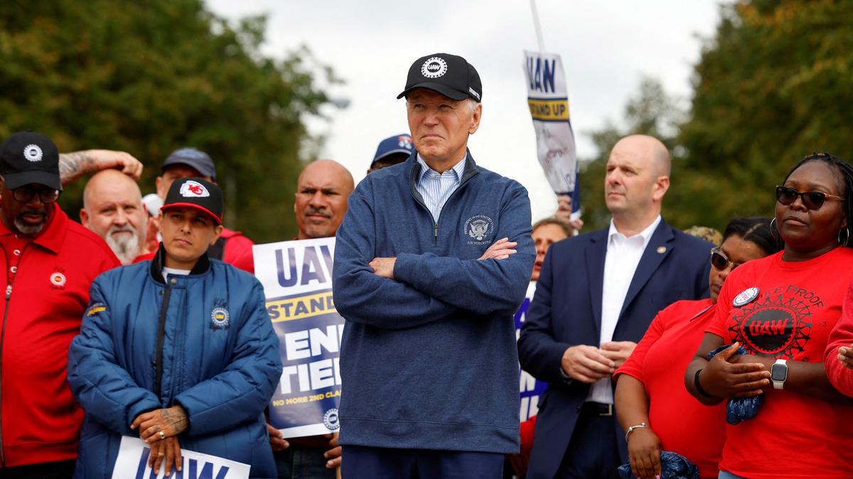 Joe Biden makes history by joining U.S. picket line